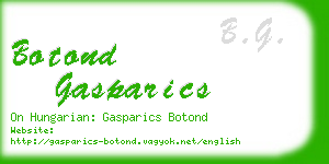 botond gasparics business card